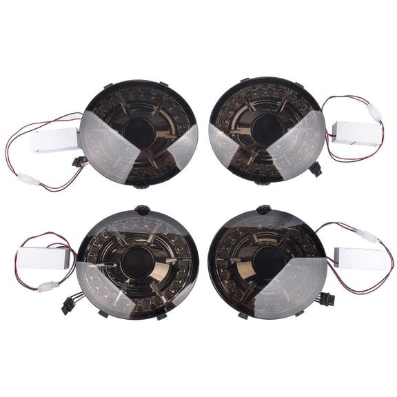 4Pcs LED Tail Lights Brake Lights Black for Chevy Corvette C6 2005-2013 - OEM #2801188, 15279751, 15279752, 10440716