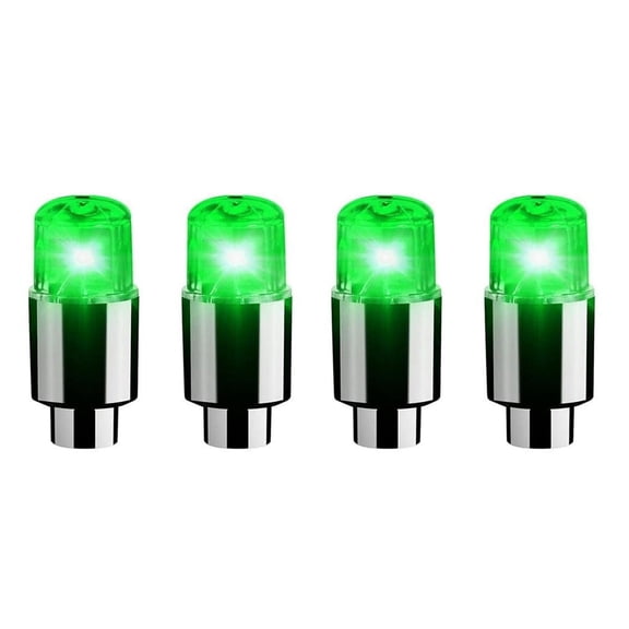 4Pcs LED Wheel Lights, Waterproof Luminous Car Tire Caps Vibration, for Car Motorcycle Tyre Dust Cap, Safety, Waterproof, Motion Activated, Spoke Flash Stems Caps Accessories