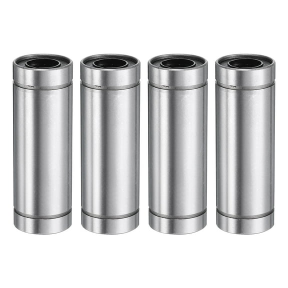 4Pcs LM10LUU Linear Bearing 10mm Bore 19mm OD 55mm Length for CNC Machine 3D Printer