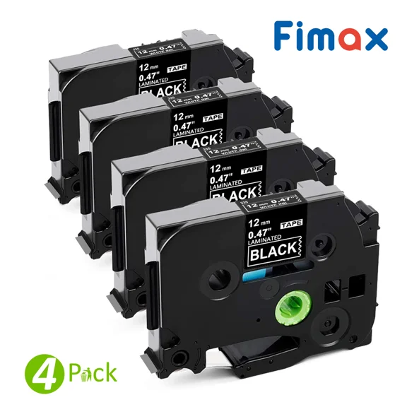 4Pcs Label Maker Tape 12Mm Compatible For Brother P-Touch Tz-335 Tze-335 Ptd210