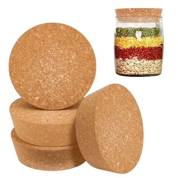 4Pcs Large Cork Stoppers 3.4~3.9 Inch Cork Bottle Stoppers Tapered Corks Plugs Corks Canning Jar Lids Wood Tapered Plugs Wooden Taper