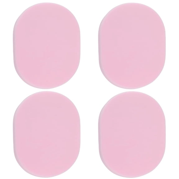 4Pcs Large Facial Cleansing Sponge Reusable Make Up Remover Sponges Oval Face Washing Sponges Pink Wet Puff for DIY handcrafting