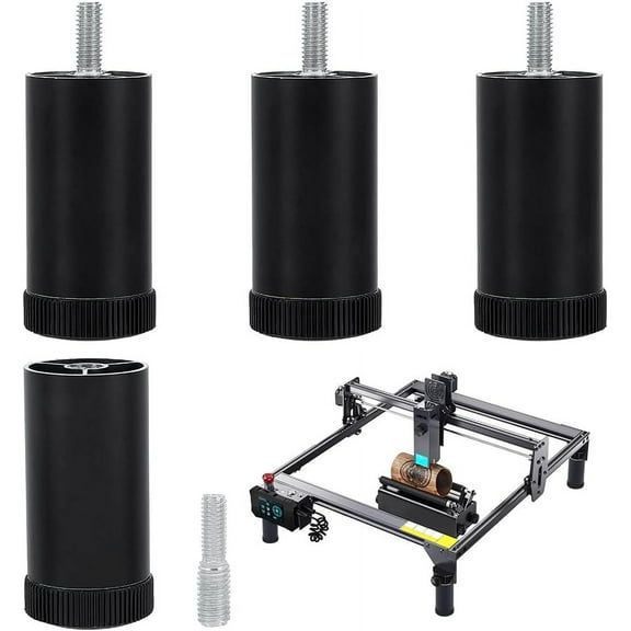4Pcs Laser Engraver Raiser Laser Cutter and Engraver Machine Laser Engraving Machine Riser for Most Laser Engraver Increase 56.5mm (2.2 inch)