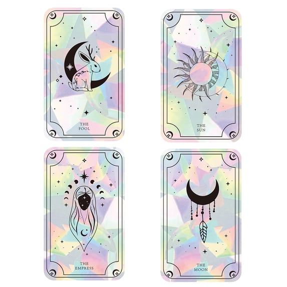 4Pcs Laser Window Sticker Adhesive Static Stickers Moon ase Pattern ...