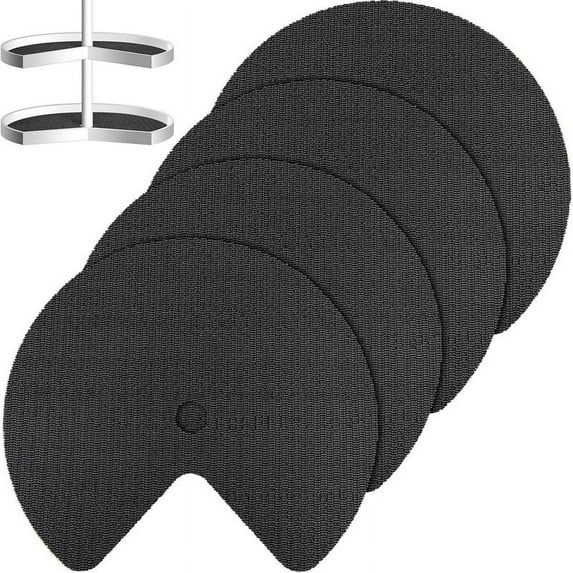 4Pcs Lazy Shelf Liner Non Adhesive Kitchen Cabinet Liners Non Skid Mats for Kitchen Shelf Corner Drawer Pantry 26 Inch-B