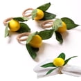 thumbnail image 1 of 4Pcs Lemon Napkin Rings, Fruit Napkin Holder Rings Dinner Table Decorations for Spring Fall Party, Wedding Banquet, Holiday, 1 of 5