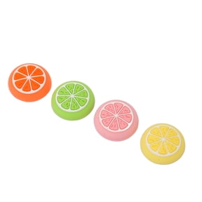 4Pcs Lemon Scent Soft Silicone Thumb Grip Caps for Nintendo Switch & Switch Lite OLED Joycon Comfort Joystick Caps Cover (4Pcs / 1.5 cm)