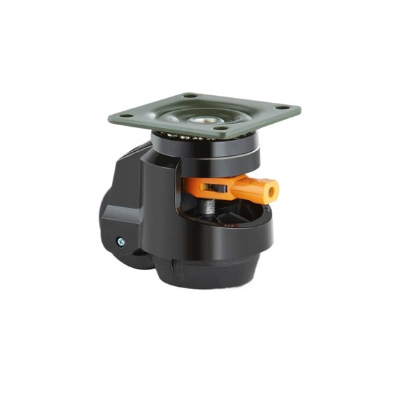 4Pcs Leveling Casters Heavy Duty Swivel Caster Wheels With Handle Design Height Adjustable Feet For Workbench Machine ,Quiet and Smooth