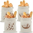 thumbnail image 1 of 4Pcs Linen Bread Bags for Homemade Bread Washable Bread Bags with Drawstring BPA Free Sourdough Bread Bags Reusable Bread Bags for Bakers Kitchens 30×40cm, 1 of 7