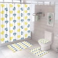 thumbnail image 1 of 4Pcs Love Heart StShower Curtain Set 3D Valentine's Day Home Bathroom Decor Screen Non-Slip Bath Mat Toilet Cover Rug Carpet, 1 of 5