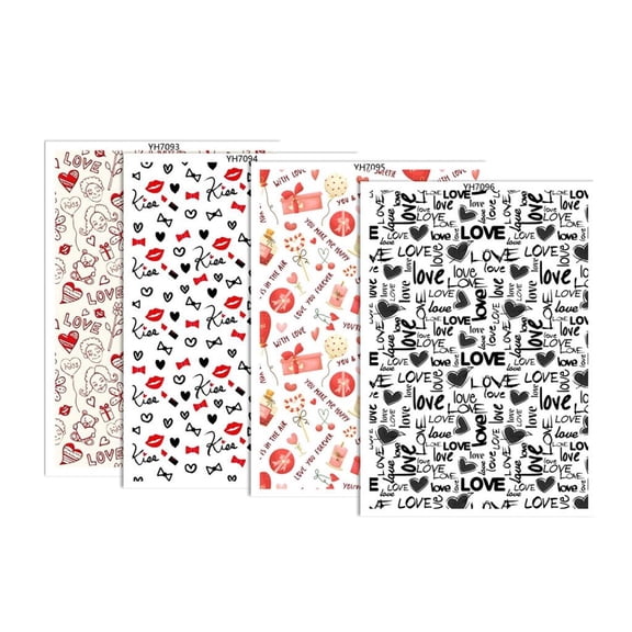 4Pcs Love Heart Transfer Paper Clay Earring Transfer Paper for Jewelry Making