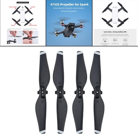 4Pcs Low-Noise Propellers Props Set for Spark 4732S Quadcopter - White
