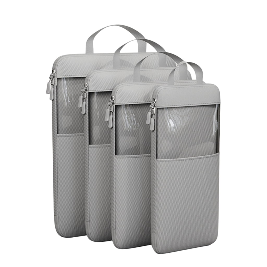 4Pcs Luggage Organizers Portable Travel Compression Bag Compression Packing Cubes Set for Backpacks and Suitcases