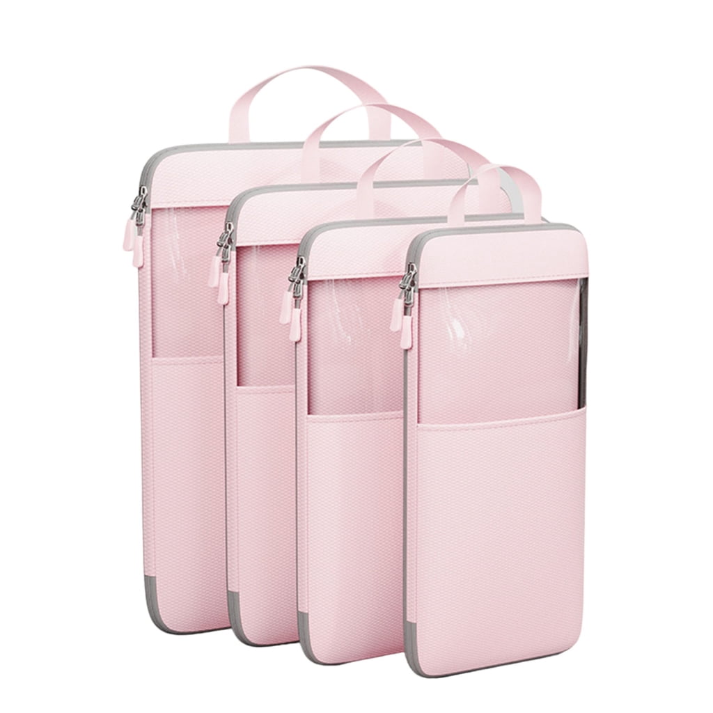 4Pcs Luggage Organizers Portable Travel Compression Bag Compression Packing Cubes Set for Backpacks and Suitcases