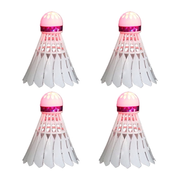 4Pcs Luminously Windproof Badminton Light Weight LED Training Shuttlecocks LED Night Shuttlecocks Training Equipment