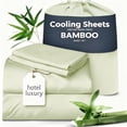 thumbnail image 1 of 4Pcs Luxury Ultra Soft Sheets, Bamboo Bed Sheet Set Queen Size, Deep Pockets, Unmatched Comfort And Softness for Sleep, Perfect Fit for All Beds, Great Gifts, 1 of 7