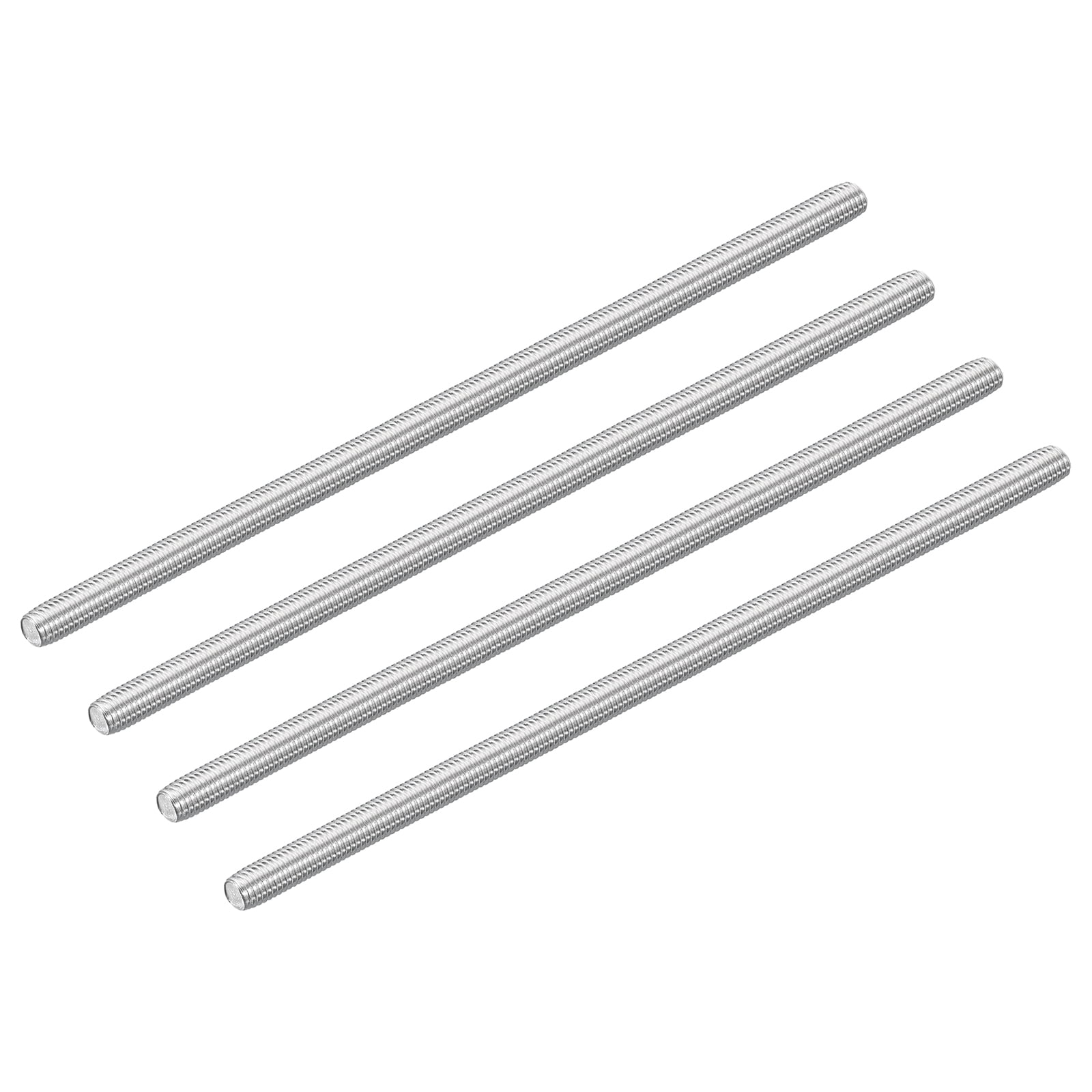 4Pcs M10-1.5x250mm Fully Threaded Rods, 304 Stainless Steel Thread Bar Studs