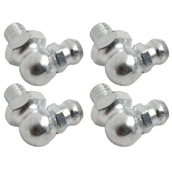 4Pcs M6 X 1Mm 90 Degree Metric Grease Nipple Fitting Galvanized Iron