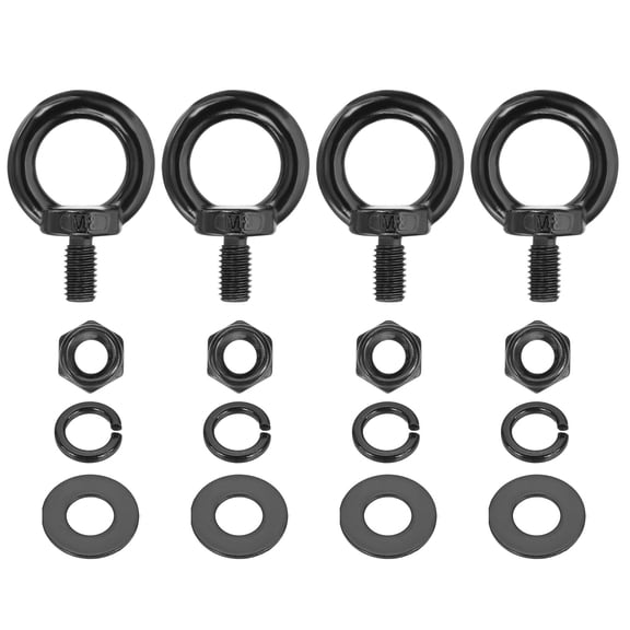 4Pcs M8x15mm 304 Stainless Steel Lifting Shoulder Eye Bolt with Nut Washer Set