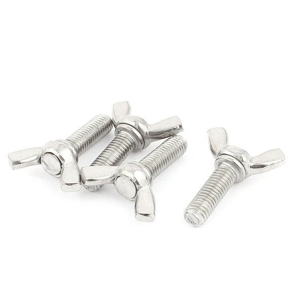 4Pcs M8x25mm Butterfly Head Wing Screws Bolt Wingbolt 304 Stainless Steel