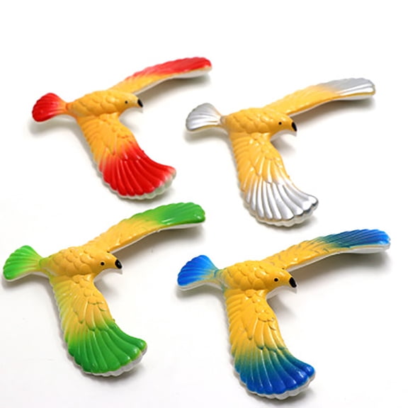 4Pcs Magic Balancing Bird Desk Toy, Eagle Trick, Stands on Finger/Stand, 7-Inch Wingspan, for Kids 5+, Party Gift, Stimulates Imagination
