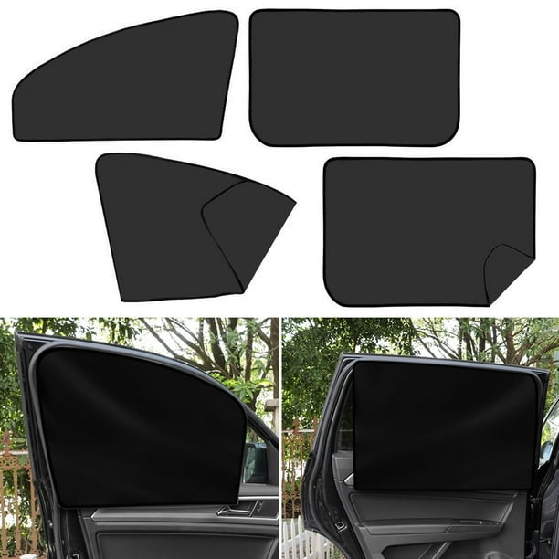 4Pcs Magnetic Car Side Window Sun Shades IC ICLOVER Car Front and Rear Window Sunshades Privacy Curtains Baby Car Window Shade sunscreen 100 Block