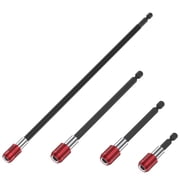 4Pcs Magnetic Drill Bit Extension Set High Strength Steel 1/4 Inch Hex Shank Screwdriver Bit Holder Extender for Electric and Pneumatic Screwdriver