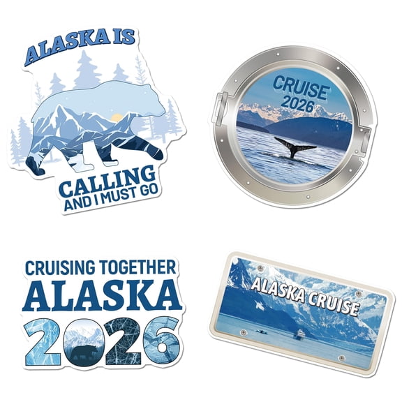 4Pcs Magnetic Family Cruise Door Decorations Retro Nautical Cabin Magnets for 2026 Vacation, Fridge & Ship Door Signs