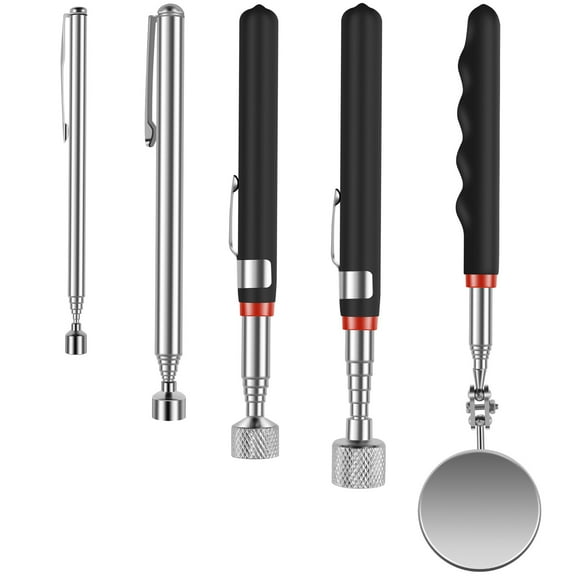 4Pcs Magnetic Pickup Tool Telescoping Magnetic Grabber Tools 1.5/3/10/15LB Capacity Metal Extendable Magnet Stick Reacher Tools Portable Magnetic Pickup Tool for Bolt Screws