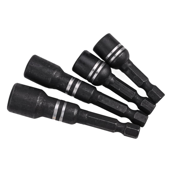 4Pcs Magnetic Socket Nut Driver Drill Bit Set Hexagonal Handle Tool Accessories