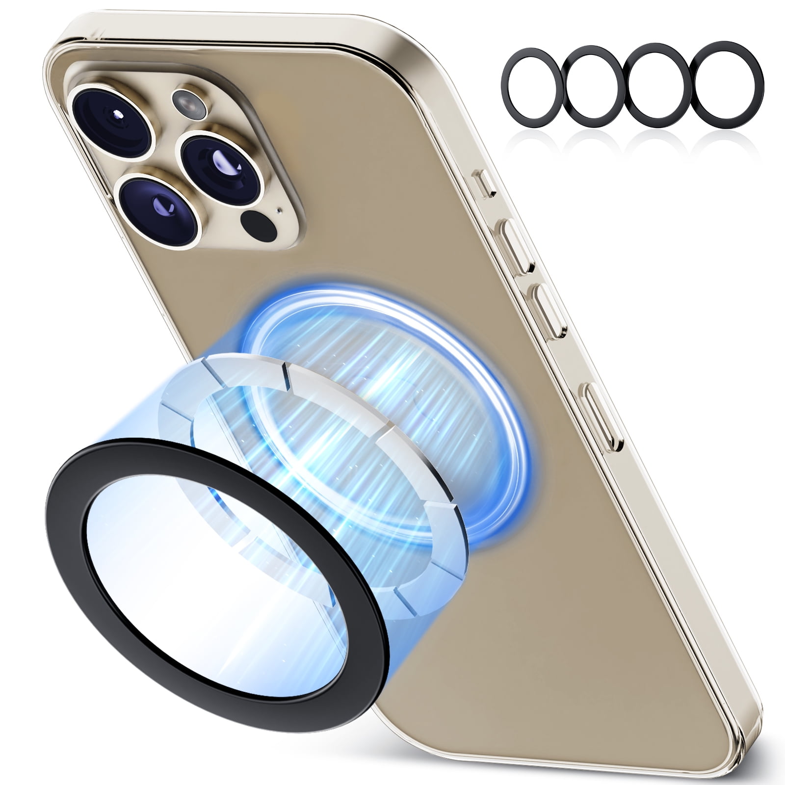 4Pcs Magnetic Sticker for Magsafe, Mag Safe Adhesive Ring