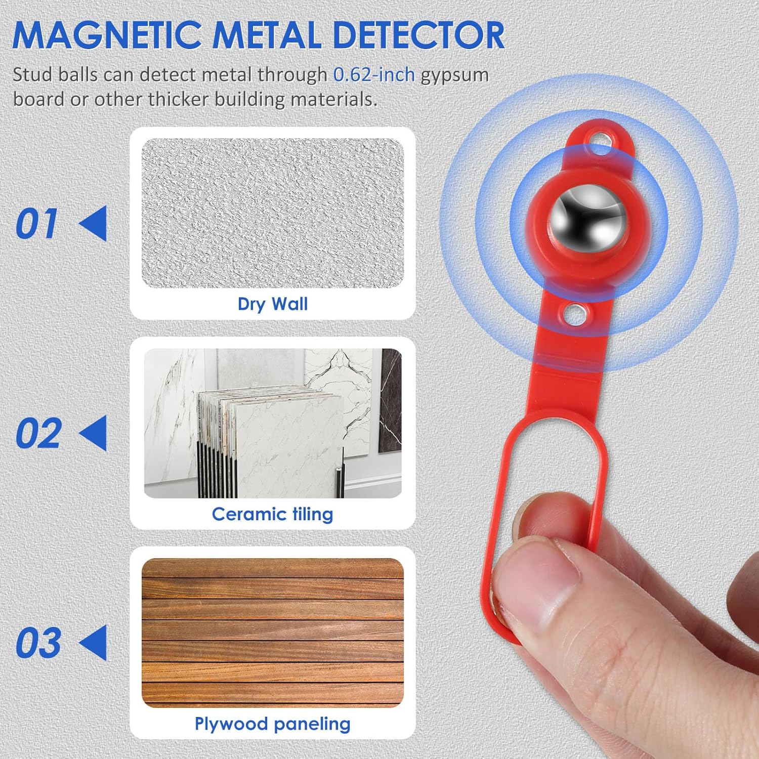 4Pcs Magnetic Stud , Magnet Stud with 27 Pounds of Pull Power, No ...