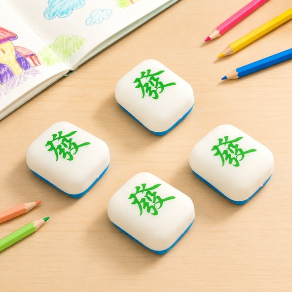 4Pcs Mahjong Tile Stress Relief Toy Set, Soft Squeeze Fidget for Handheld Play, Sensory Decompression Balls for Home Office Desk Relaxation