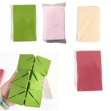4Pcs Makeup Wedges, Makeup Blenders Sponges, Soft Sponge Cosmetic Puff Small Wedge Shape, Latex Free Foam Sponges Powder Puff(12Pcs/Set, Multicolor)