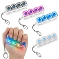 thumbnail image 1 of 4Pcs Mechanical Keyboard Fidget Toy with LED Light Portable Keyboard Finger Clicker Button Toy with Keyboard Keychain for Home Office Birthday Present, 1 of 7