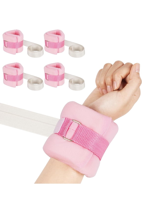 4Pcs Medical Restraints Patient Hospital Bed, Pink | Quick-Release, Limb Holders for Hands Or Feet, Universal Constraints Control