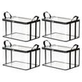 thumbnail image 1 of 4Pcs Medium Clear Storage Bag with Reinforced Handles and Zipper Lid, Heavy Duty Transparent Storage Tote for Clothes, Bedding, Dorm Essentials, Closet Organization, Moving and Packing Supplies, 1 of 5