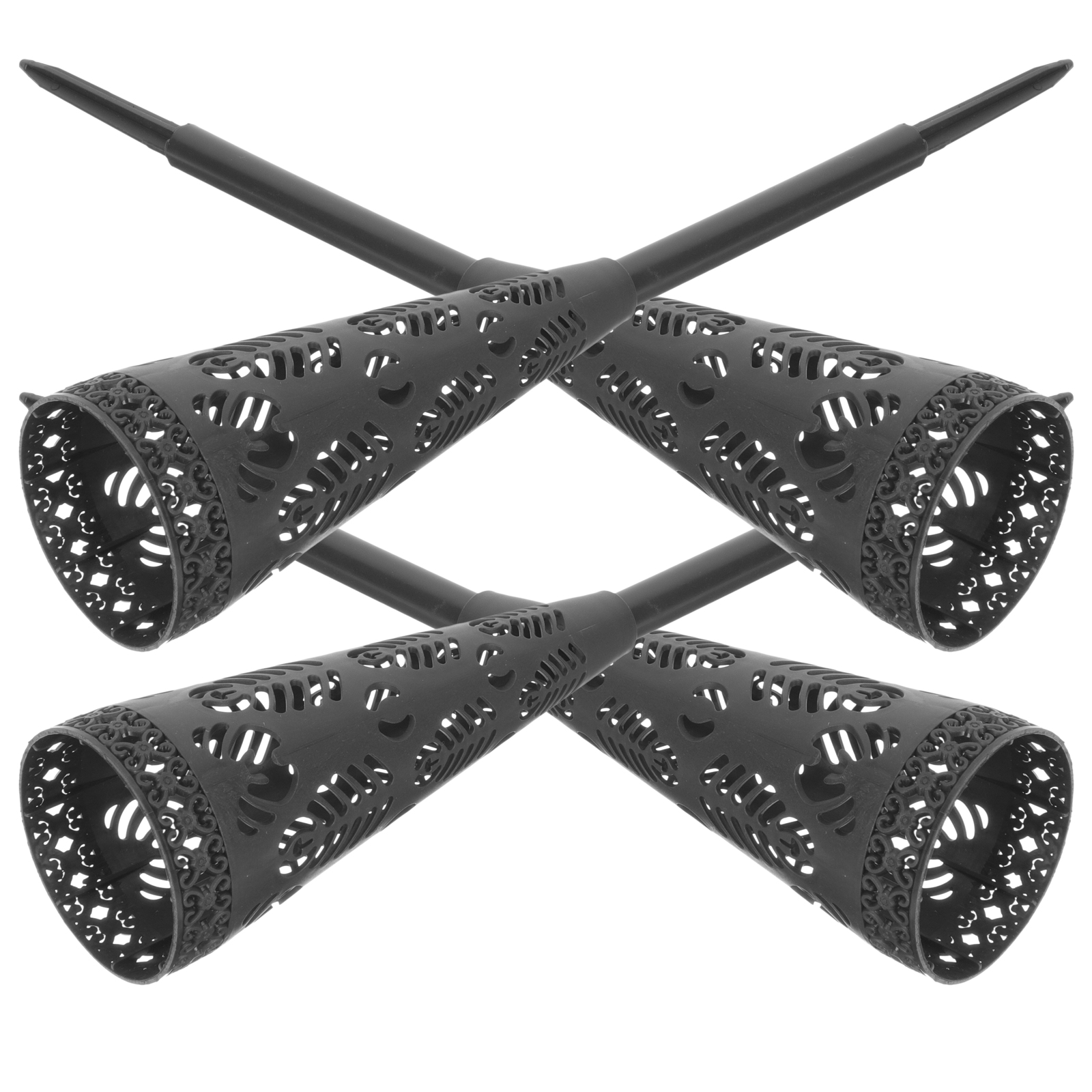 Guichaokj 4Pcs Memorial Vases Plastic Cemetery Flower Holders with