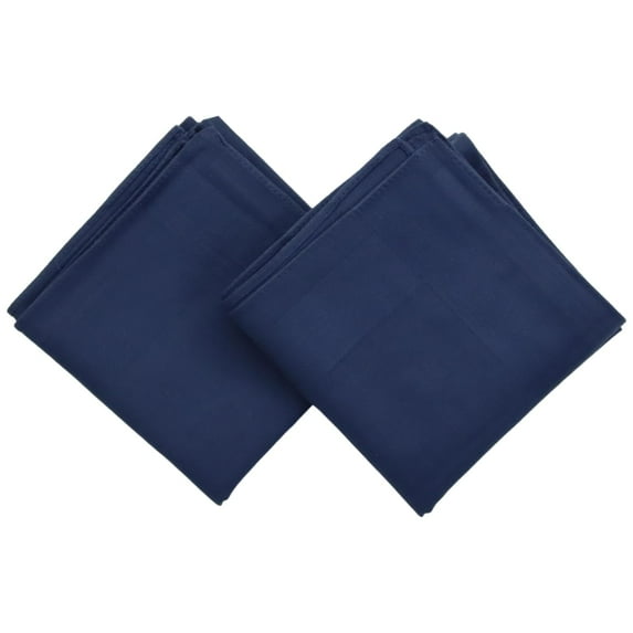 4Pcs Men's Pocket Squares Handkerchiefs Solid Color Cotton for Wedding Party 16 x 16 inch Medium Blue