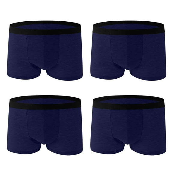4Pcs Men's Underwear Shorts Solid Color Underwear, 4Pcs Men's Underwear Shorts Solid Color Briefs