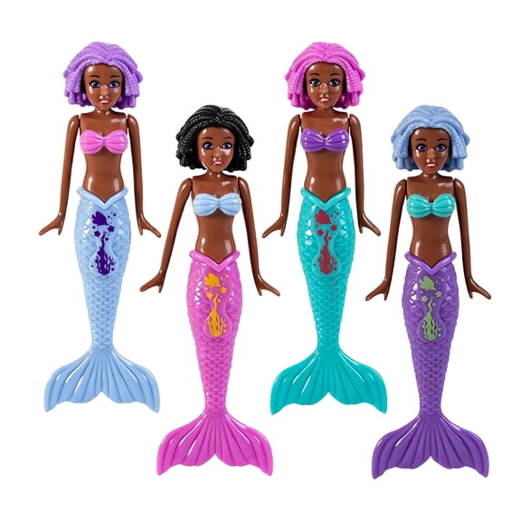 4Pcs Mermaiid Dive Toys, Mermaiid Bath Toys Dive Mermaiids Underwater Diving Pool Toys, Swimming Pool Games Bath Toys for Toddlers Kids Girls Children Gifts