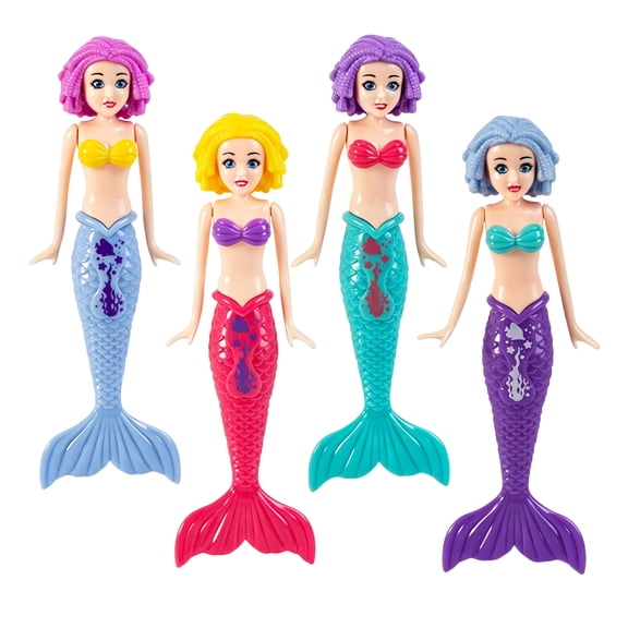 4Pcs Mermaiid Dive Toys, Mermaiid Bath Toys Dive Mermaiids Underwater Diving Pool Toys, Swimming Pool Games Bath Toys for Toddlers Kids Girls Children Gifts