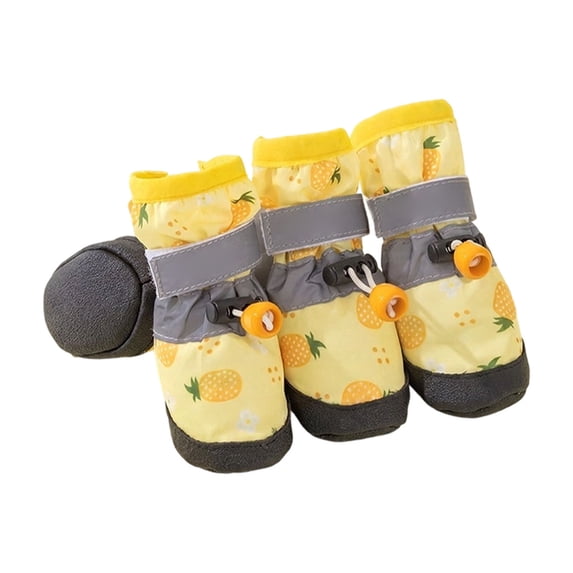 4Pcs Mesh Dog Shoes Dog Boots, Breathable Dog Shoes for Small Dogs, Waterproof Puppy Booties Sandals with Anti- Sole, Dog Shoes for Hot Pavement Durable Pet Paw Protector