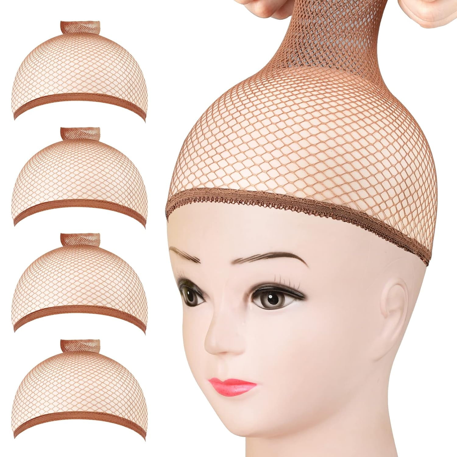 4Pcs Mesh Wig Caps Net, Wig Caps Mesh Net Open End, Wig Cap for women ...