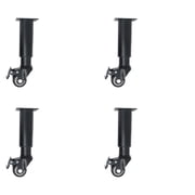 4Pcs Metal Adjustable Furniture Legs with Braked Swivels Casters Table Legs Heavy Duty Replacement Support Legs Enduring