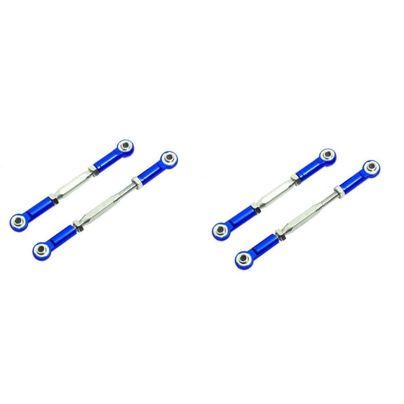 4Pcs Metal Adjustable Steering Linkage Servo Link Pull Rod for Slash 5807 HQ727 1/10 RC Car Upgraded Parts,3