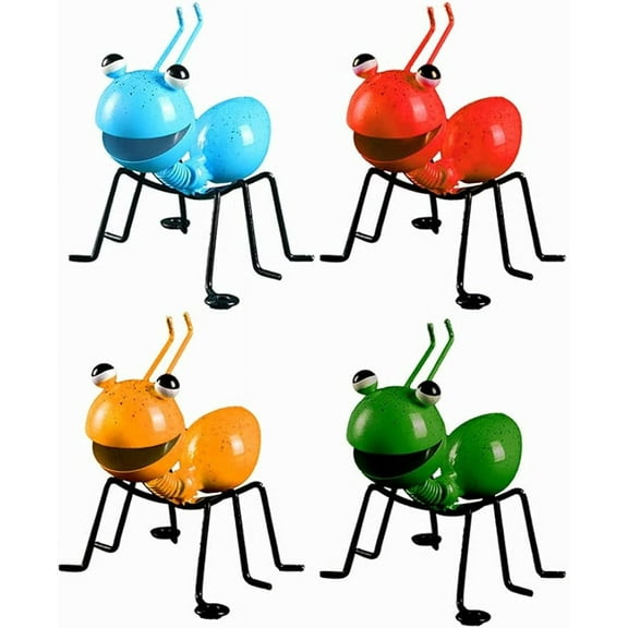 4Pcs Metal Ants Garden Decor Insect Ornaments Indoor or Outdoor Garden Yard Art Wall Sculptures