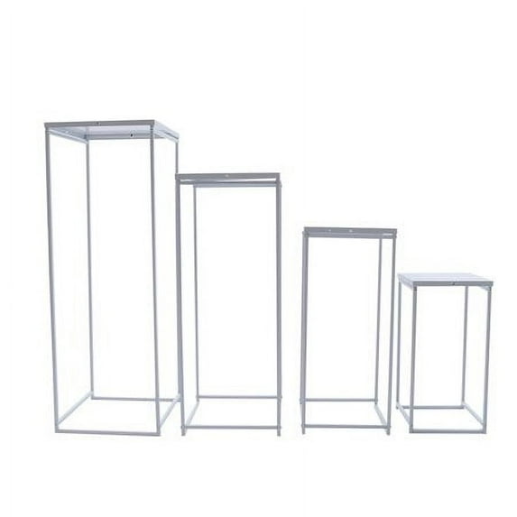 4Pcs Metal Flower Rack Vase Stand Prop Geometric Column For Wedding Party Decor