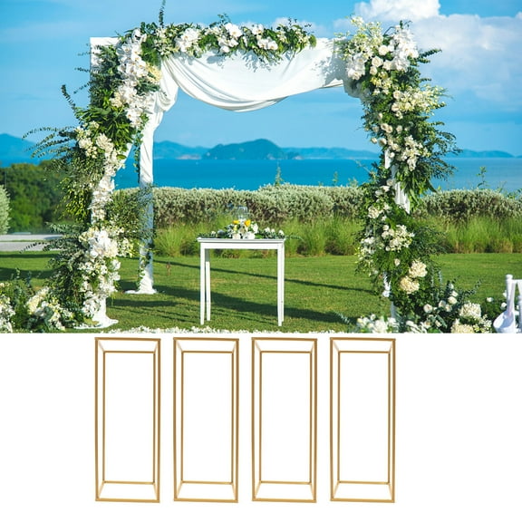 4Pcs Metal Flower Stand Party Wedding Centerpiece Column Holder Rack Decor
