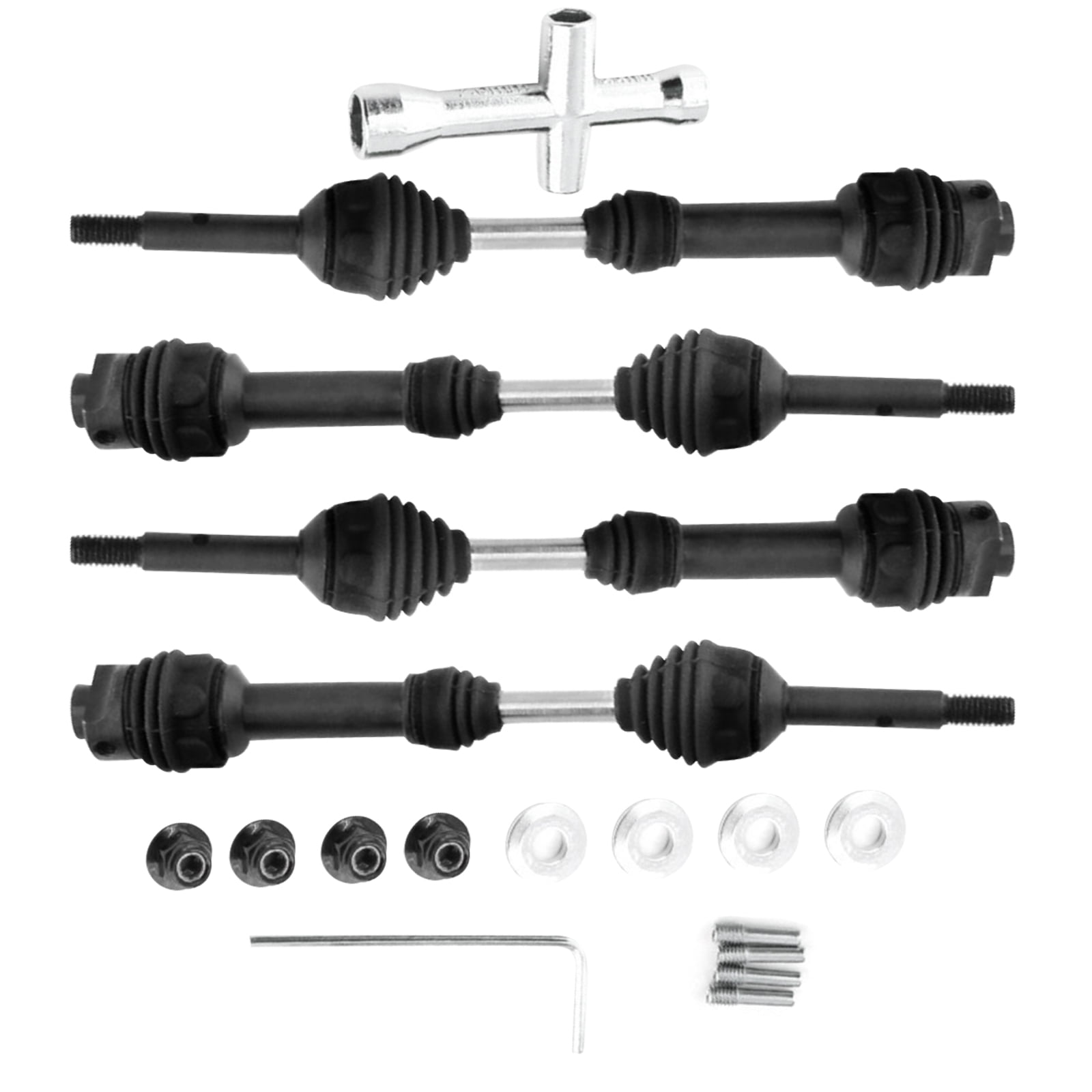 4Pcs Metal Front Rear Drive Shafts for TRAXXAS Hoss/Rustler/Slash